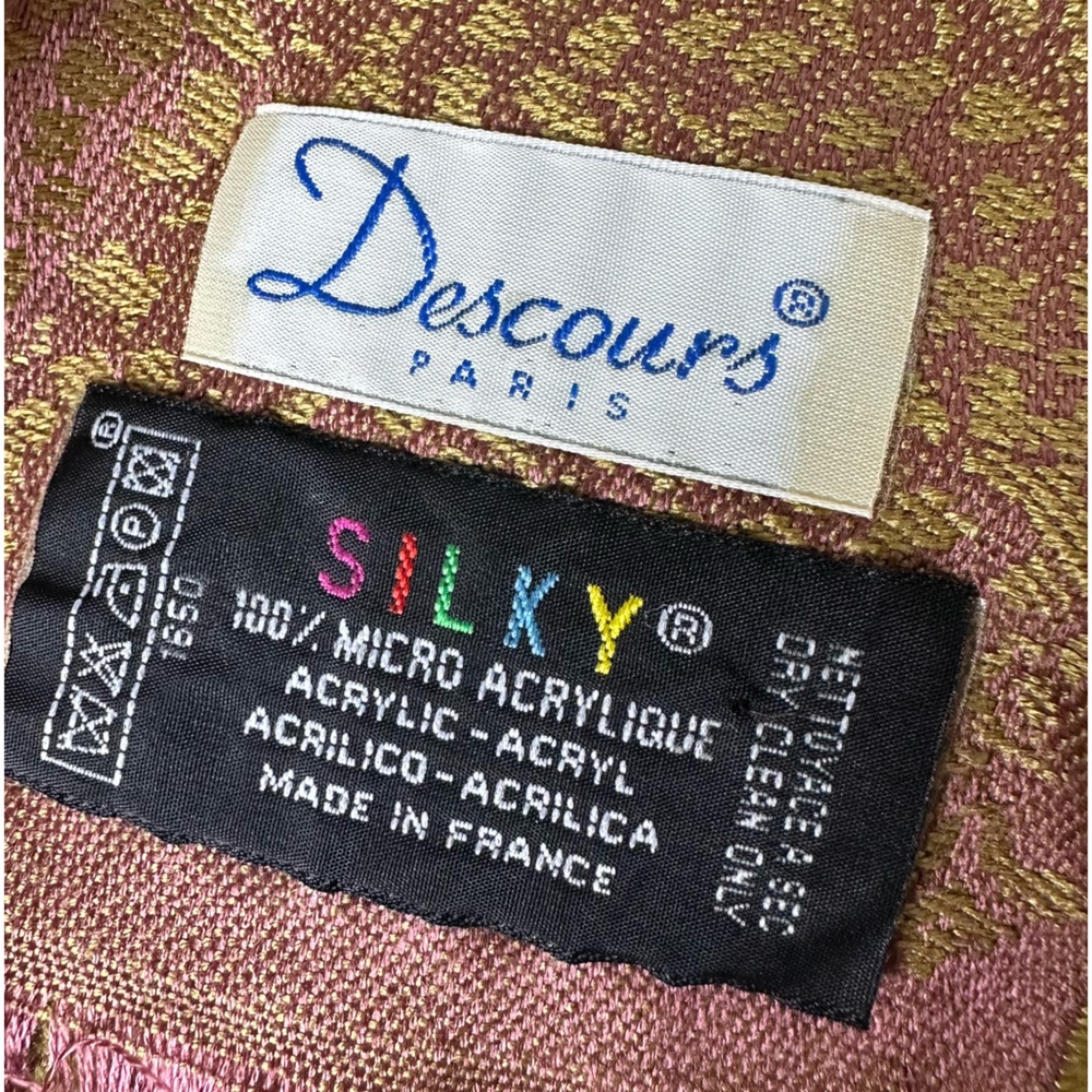 Descours Paris SILKY Micro Acrylic Woven Floral Patchwork Wrap - Picture 6 of 6